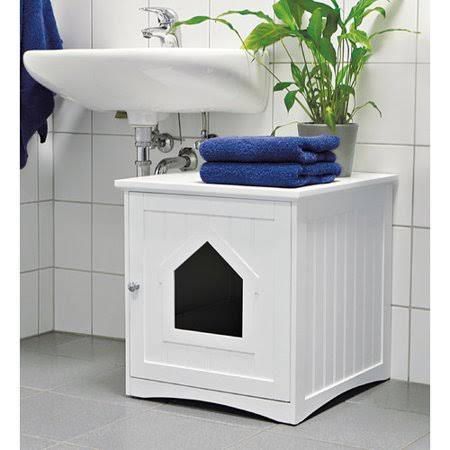 Archie u0026 Oscar Freda Cat Home Litter Box Enclosure, White