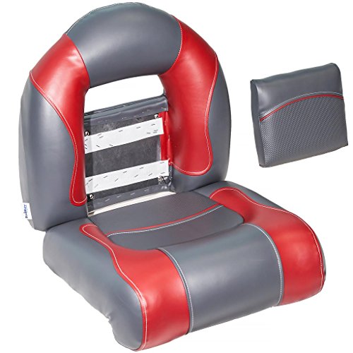 DeckMate Compact Bass Boat Seats (Charcoal & Blue)