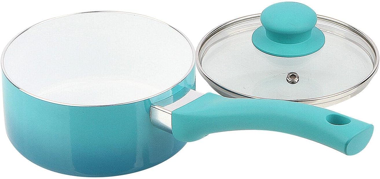 Ceramic Nonstick 12 Piece Cookware Set,Teal Ombre Pots and pans set Kitchen cookware sets Cast iron pan Cookware sets Pots and pans Nonstick pan Cast iron skillets,Blue,4378695
