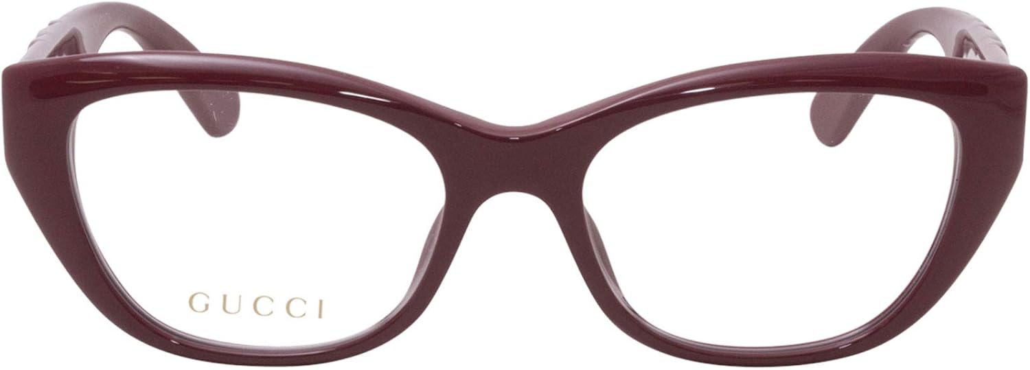 Gucci GG0813O 003 Eyeglasses Women's Burgundy/Gold Full Rim Optical Frame 52mm