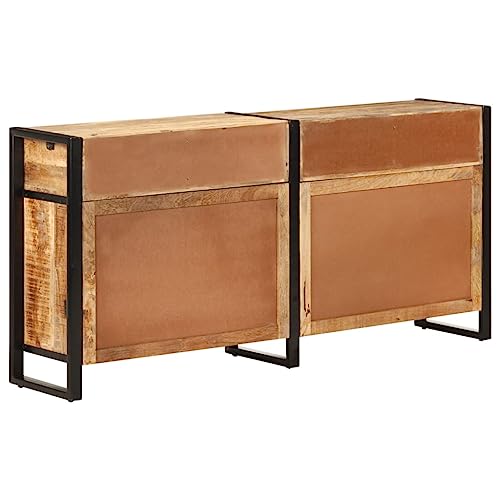Sideboard 67.7"x13.8"x31.5" Solid Mango Wood,Mango Wood Sideboard with Drawers and Compartments Solid Wood Storage Cabinet Home & Kitchen Storage Furniture