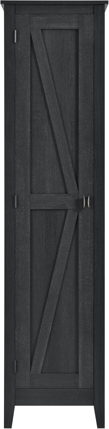 Systembuild Evolution Farmington 18" Wide Storage Cabinet in Black Oak