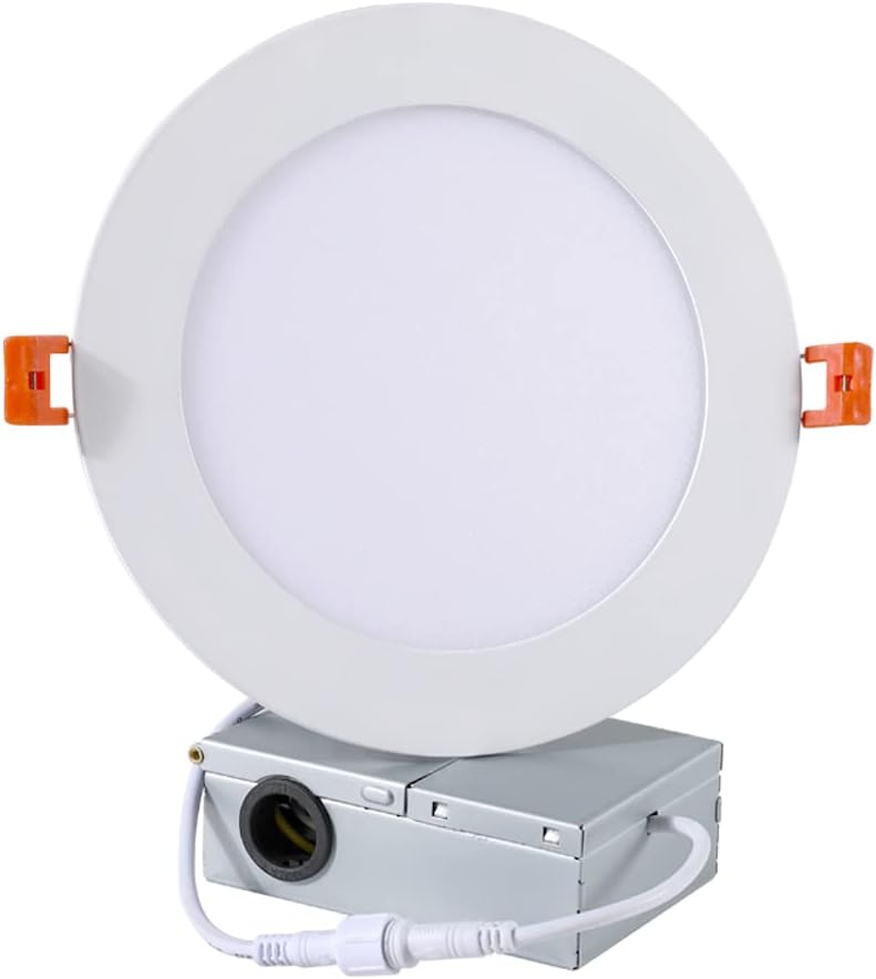 1Pack Recessed Lighting 4inch 9W 5000K LED Ceiling Light Can-Killer Downlight with Junction Box,Recessed Light Fixtures Energy Star