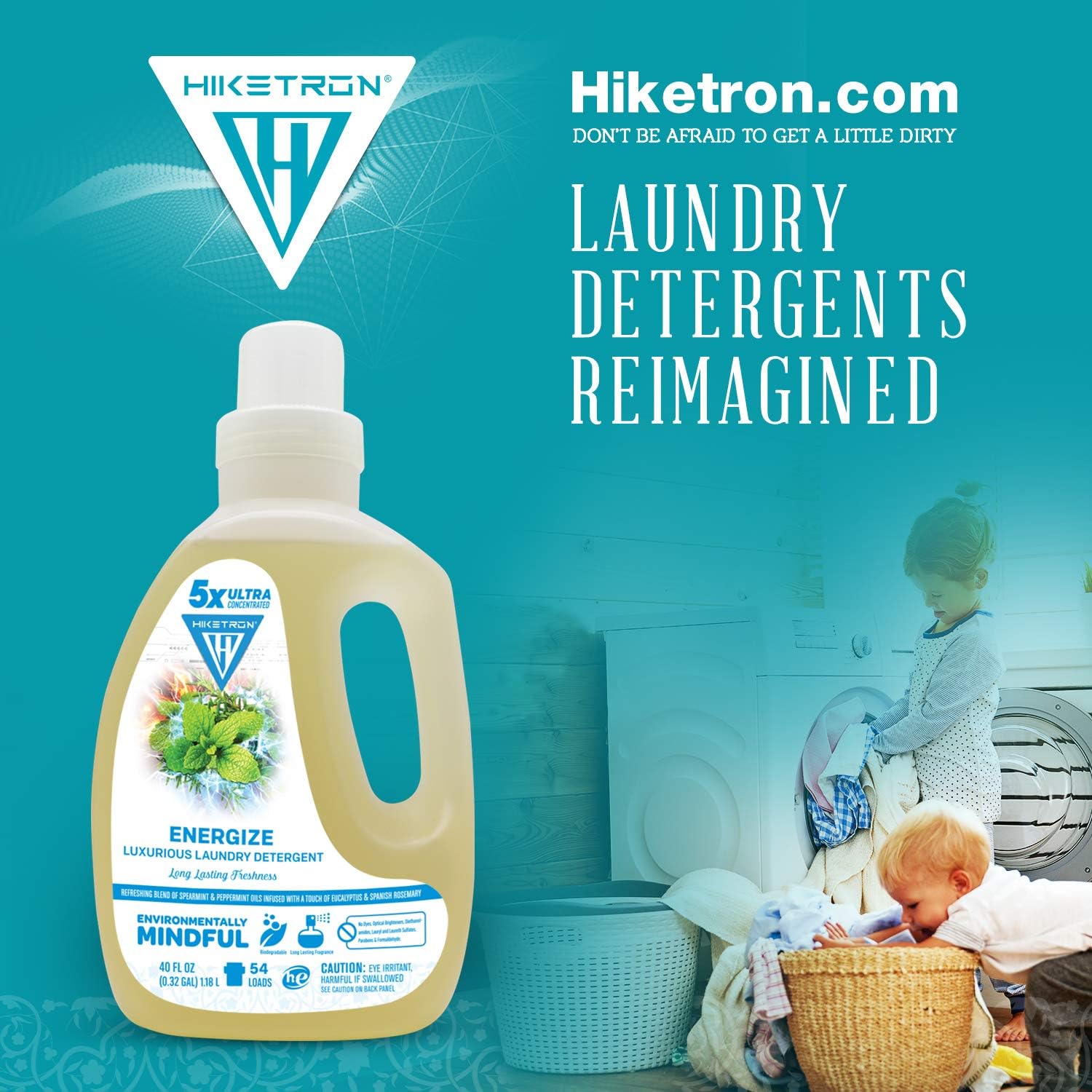 Fresh Scent Laundry Detergent (Energize, 1 Pack) Pack of 2