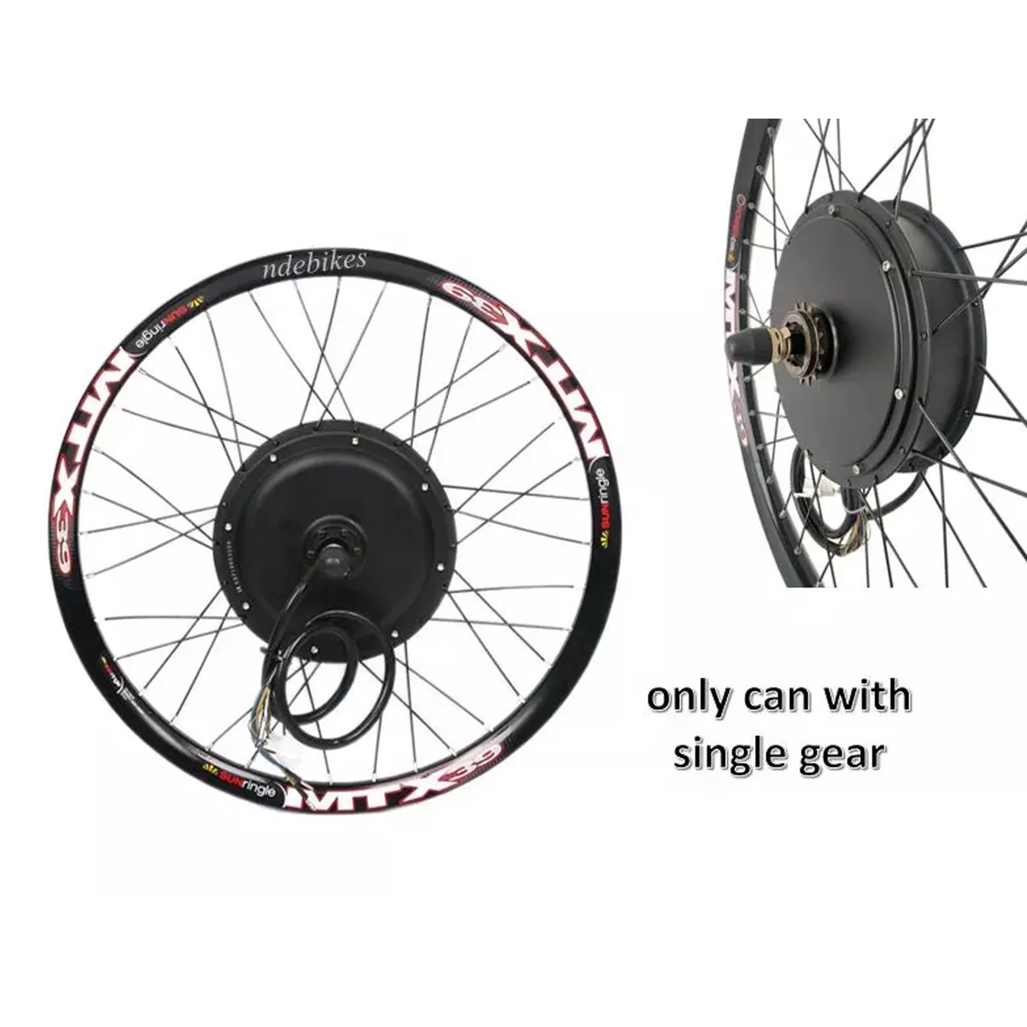USA WAREHOUSE High Power MTX Wheel 135mm Dropout 48v 60v 72v 3000w 29" E Bike Conversion Kit for Electric Bicycle with 80A Controller