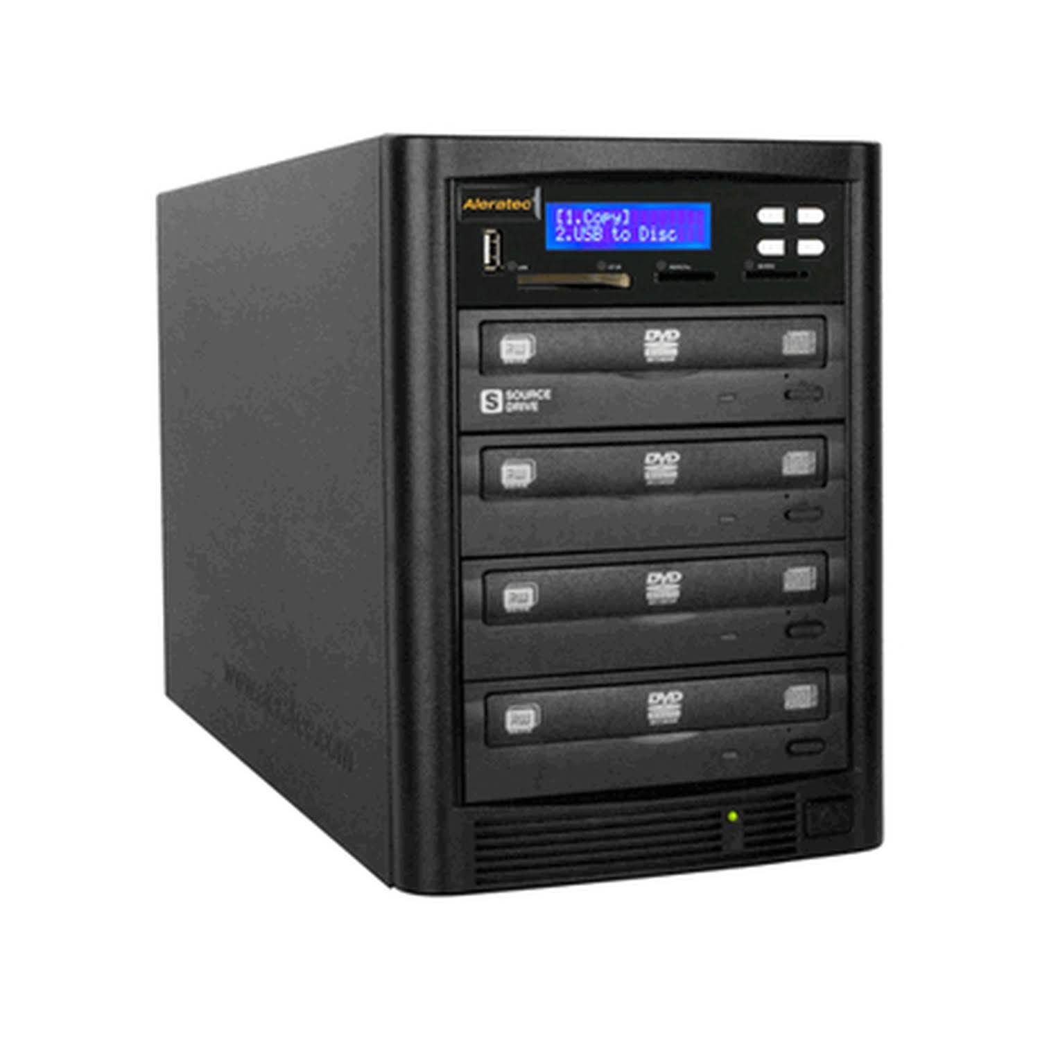 Aleratec DVD/CD Flash Copy Tower - DVD duplicator - external x4 - 48x (CD) / 20x (DVD±R) / 8x (DVD±R DL) 32x (CD) / 6x (DVD-RW)