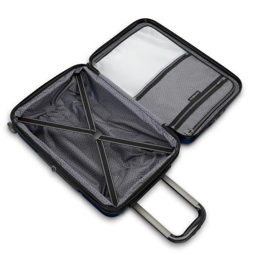 Samsonite Carry-On Pro Front Pocket Hardside Expandable 21-Inch Octiv Luggage: Durable & Impact Resistant, 360° Aero Trac Spinner Wheels, Adjustable Telescopic Handle, TSA Approved Lock - Silver