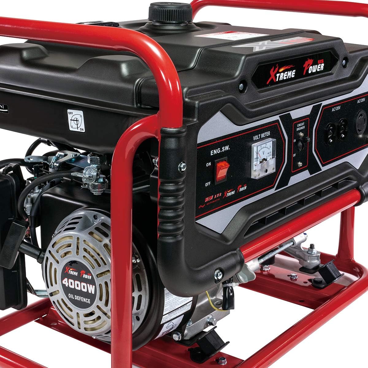 XtremepowerUS 4000-Watt Gasoline Generator Emergency Lifan Engine Camping 4-Cycle Gas Powered Air Cooled OHV (EPA)