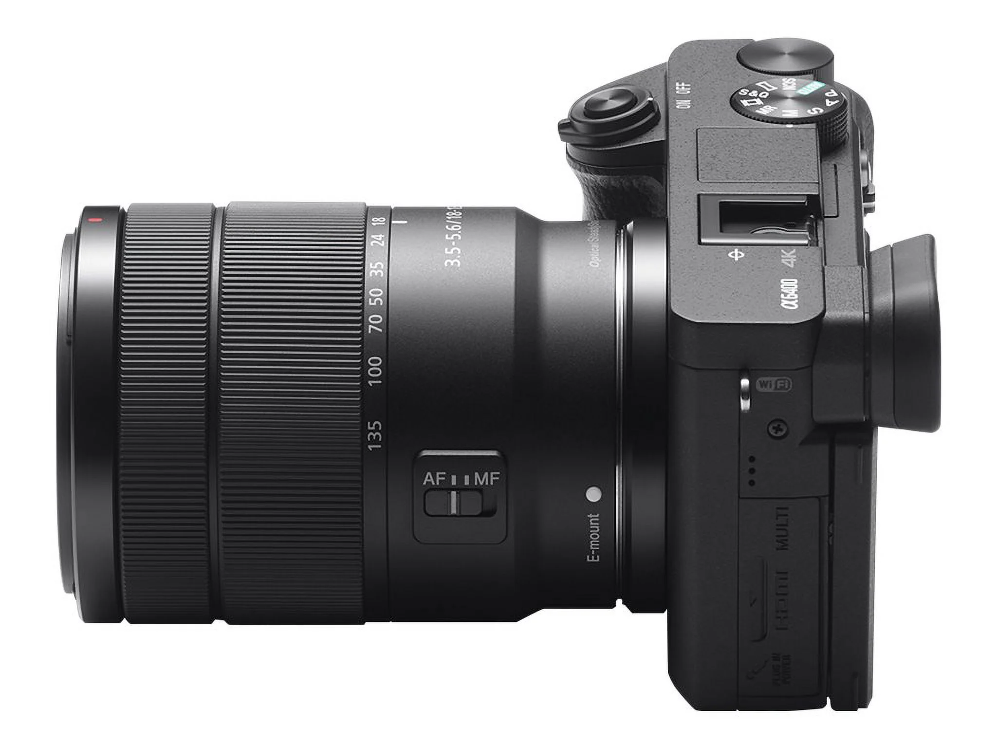 Sony a6400 ILCE-6400M - Digital camera - mirrorless - 24.2 MP - APS-C - 4K / 30 fps - 7.5x optical zoom E 18-135mm OSS lens - Wi-Fi, NFC, Bluetooth - black