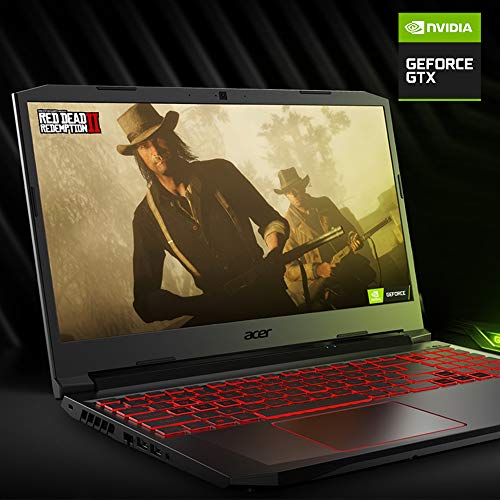 Acer Nitro 5 AN515-45-R83Z Gaming Laptop, AMD Ryzen 5 5600H Hexa-Core Processor | NVIDIA GeForce GTX 1650 | 15.6" FHD 144Hz IPS Display | 8GB DDR4 | 256GB NVMe SSD | WiFi 6 | Backlit Keyboard