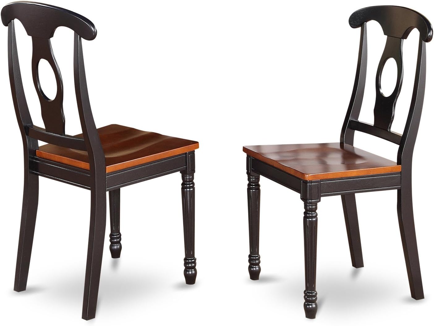 East West Furniture DOKE7-BCH-W Dover 7 Piece Modern Set Consist of a Rectangle Wooden Table with Butterfly Leaf and 6 Dining Room Chairs, 42x78 Inch, Black & Cherry