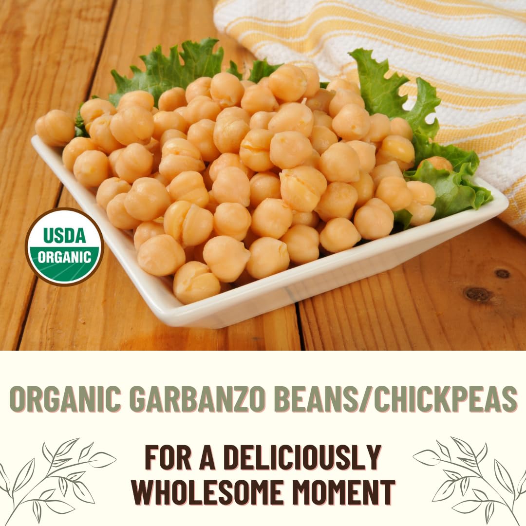 Mountain High Organics - 40 lb Bucket, Certified Organic Dried Garbanzo Beans, Bulk, Non GMO, Vegan, Sproutable Dried Chickpeas, Plant Based Protein