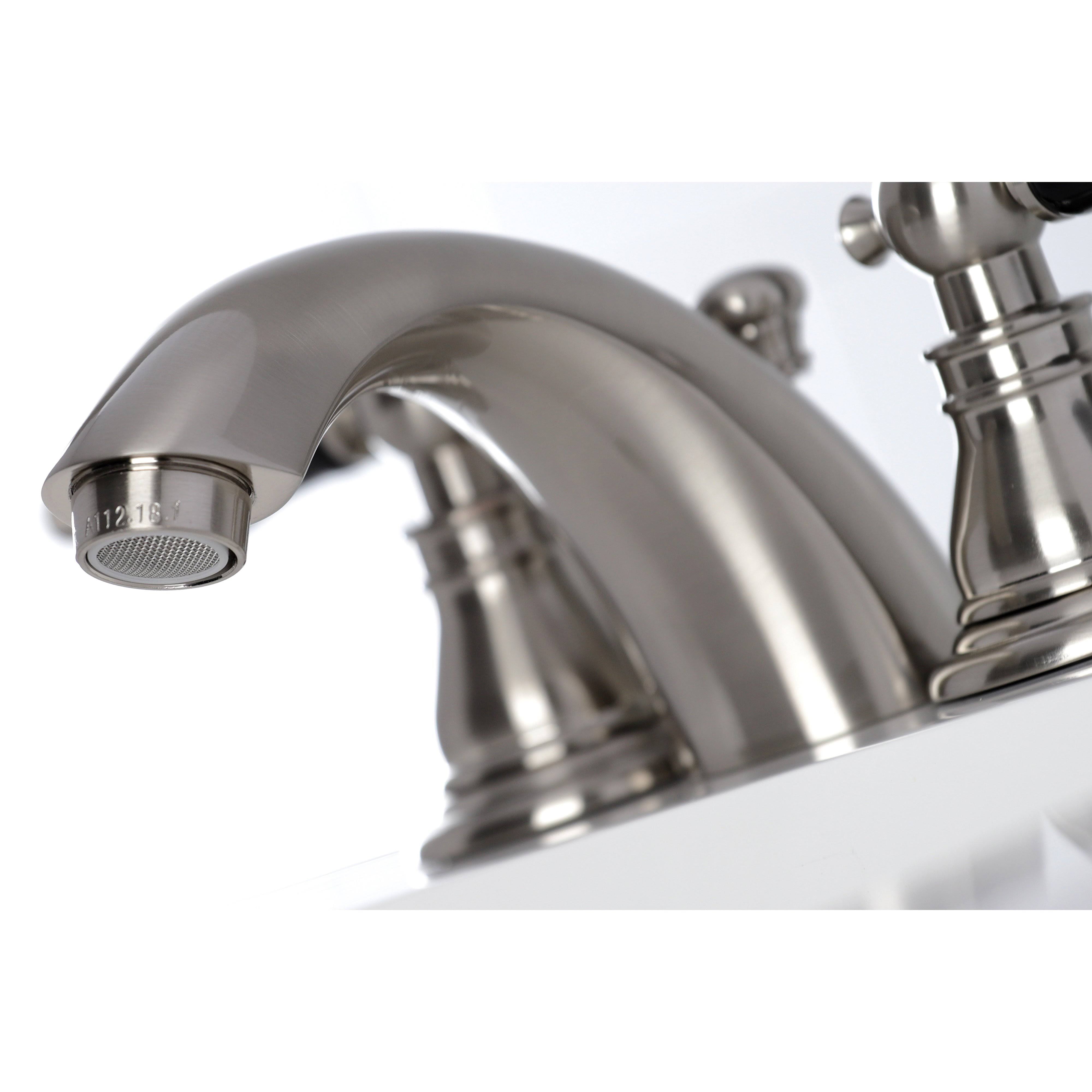Kingston Brass KB952AKL Duchess Widespread Bathroom Faucet with Plastic Pop-Up Polished Brass