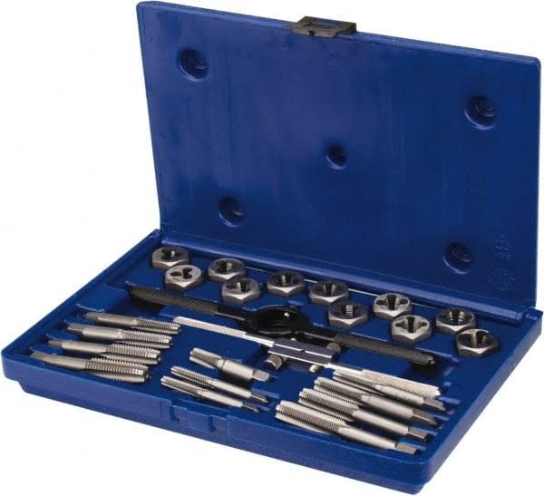Irwin 24614 24 Piece Fractional Tap u0026 Hex Die Set