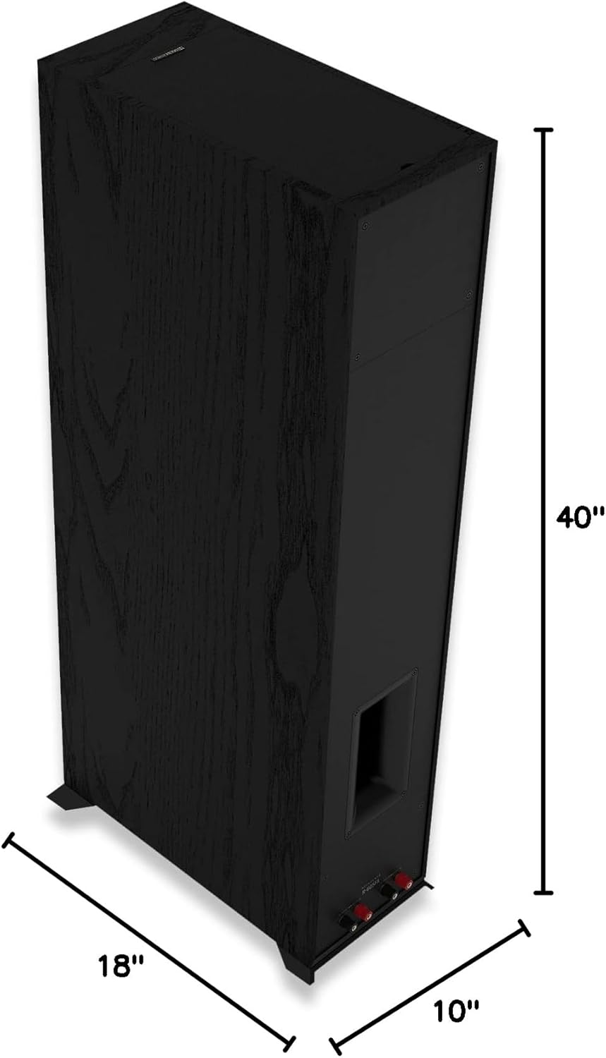 klipsch Reference Next R-605FA Dolby Atmos High-Performance, Horn-Loaded Floorstanding Speaker for Best-in-Class Immersive Home Theater in Black