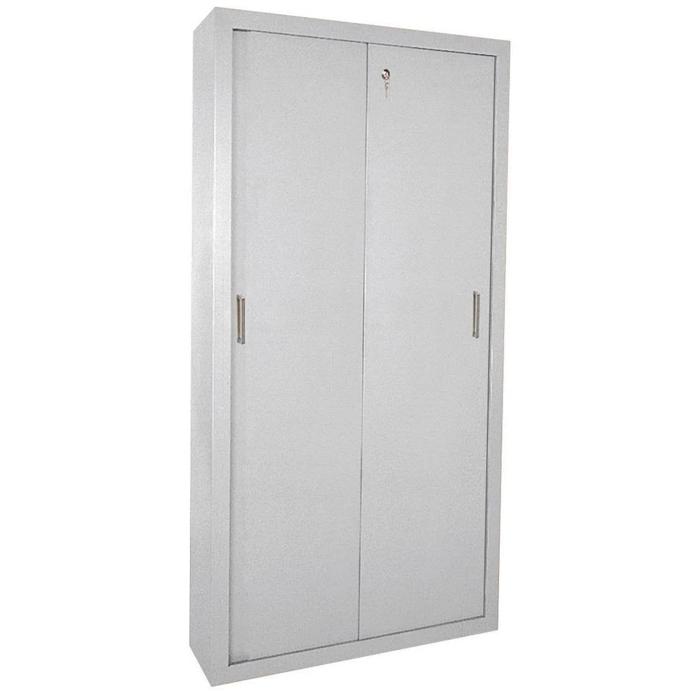 Sandusky Sliding Door Storage Cabinet Dove Gray
