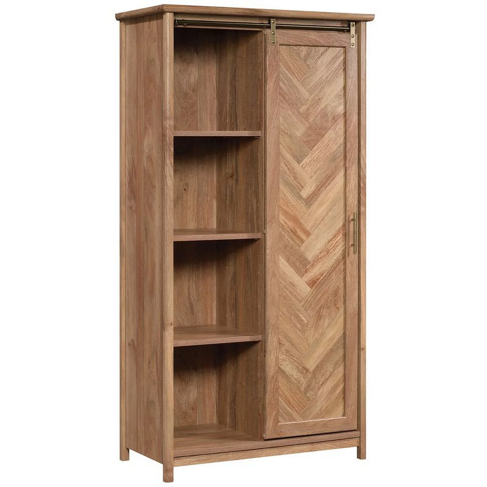 Pemberly Row Wood Storage Cabinet in Sindoori Mango Brown
