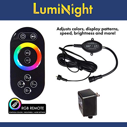 HALF OFF PONDS LumiNight Pond and Landscape Lighting - (3) 3-Watt LED White Light Kit for Floating Fountains w/ 100' QD Cord