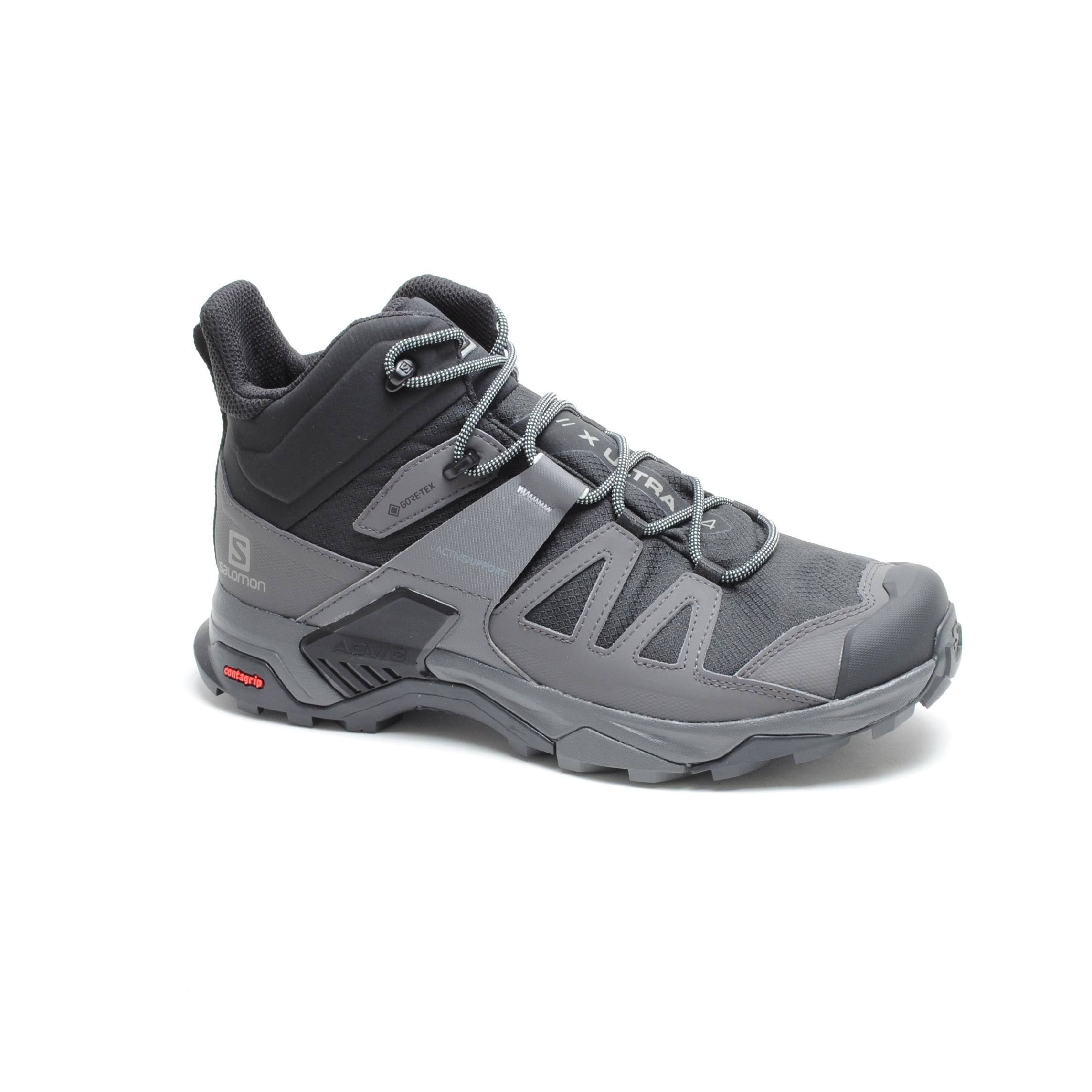 Salomon x Ultra 4 Mid Wide GTX Men&s, Black / Magnet / Pearl Blue / 10