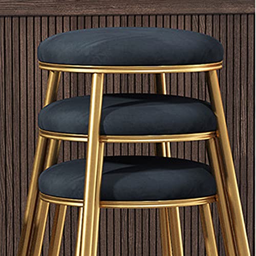 Set of 2 Bar Stools, Counter Stools with Footrest Upholstered Height Kitchen Chairs Breakfast Barstools for Pub Coffee Home Dinning Artists Studio Use