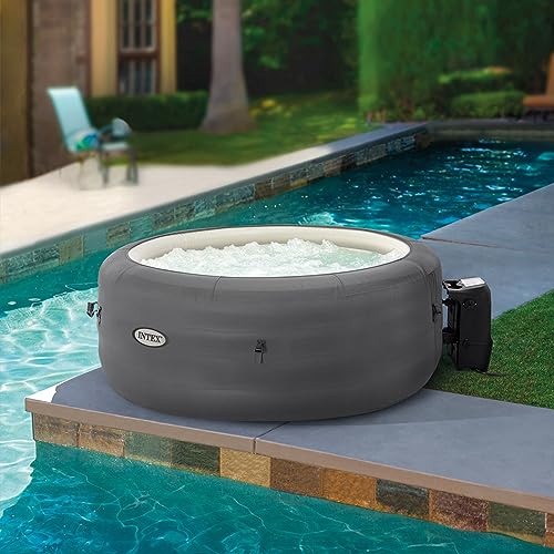 INTEX SimpleSpa Inflatable Hot Tub, 6 Person Jet Massage Spa with Built-in Pump and Cover - Portable Outdoor Tub with Bubble Jets for Home, Backyard, and Patio