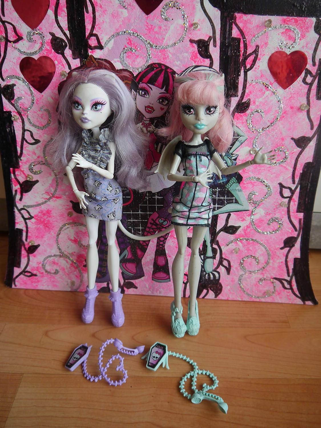 Monster High Ghoul Chat Doll 2-Pack Rochelle Goyle & Catrine DeMew