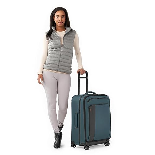 Briggs & Riley Domestic 22" Carry On Expandable Spinner - Luggage for Travel, Suitcases with Wheels, Softside Rolling Bag for Men & Women, Self-Repairing Zipper - ZDX Collection, Hunter