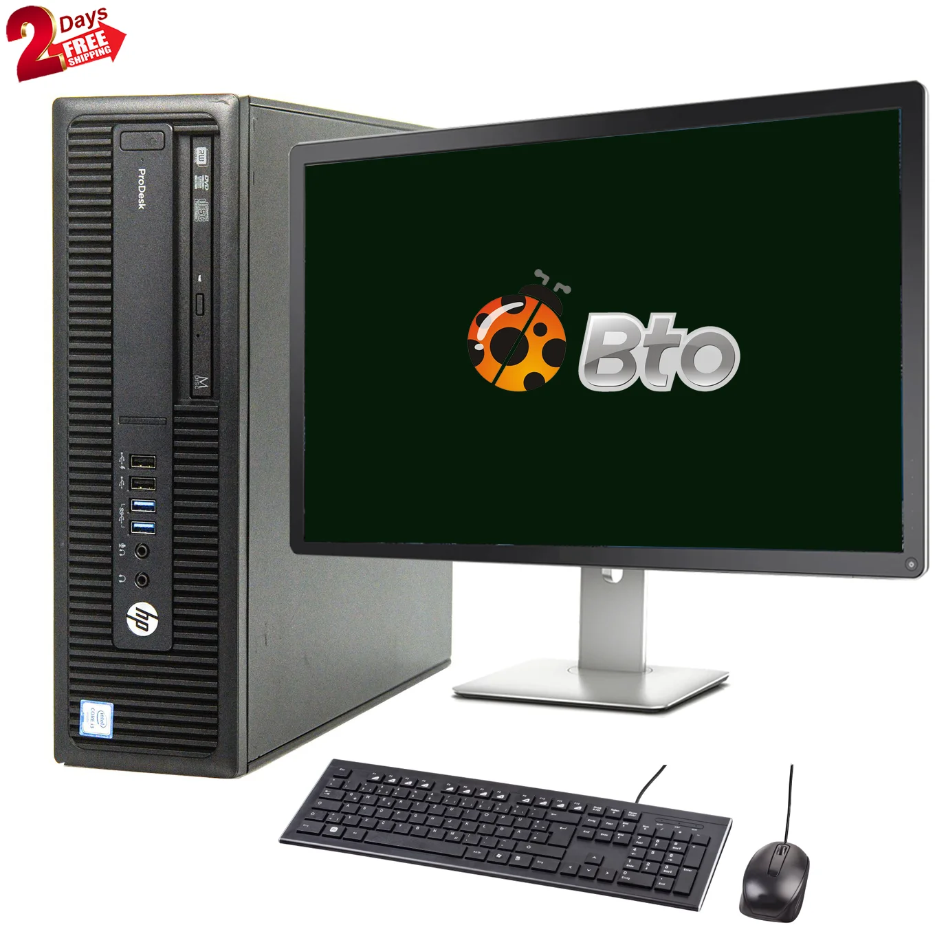 HP 600 G2 Desktop Computer Intel Pentium G4400 3.3GHz CPU 8GB Ram, 240GB SSD, 1TB HDD, New 20" LCD, Keyboard & Mouse, WiFi, DVD, Win10 Pro PC (Renewed)
