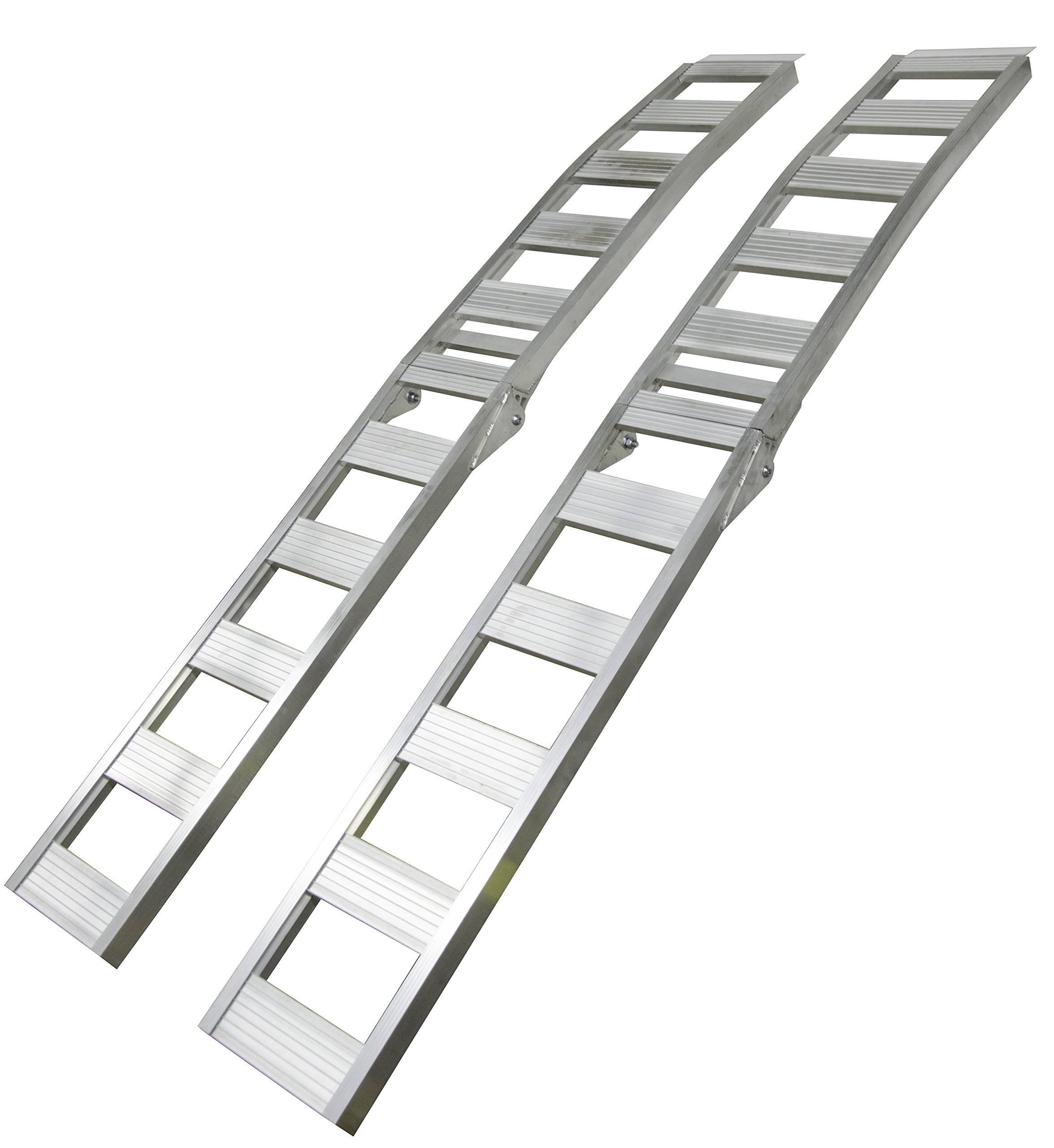 Erickson 07442 Folding Arched Aluminum Ramp (12x22 x 90x22 Long, 750lb Rated per Ramp), 2 Pack