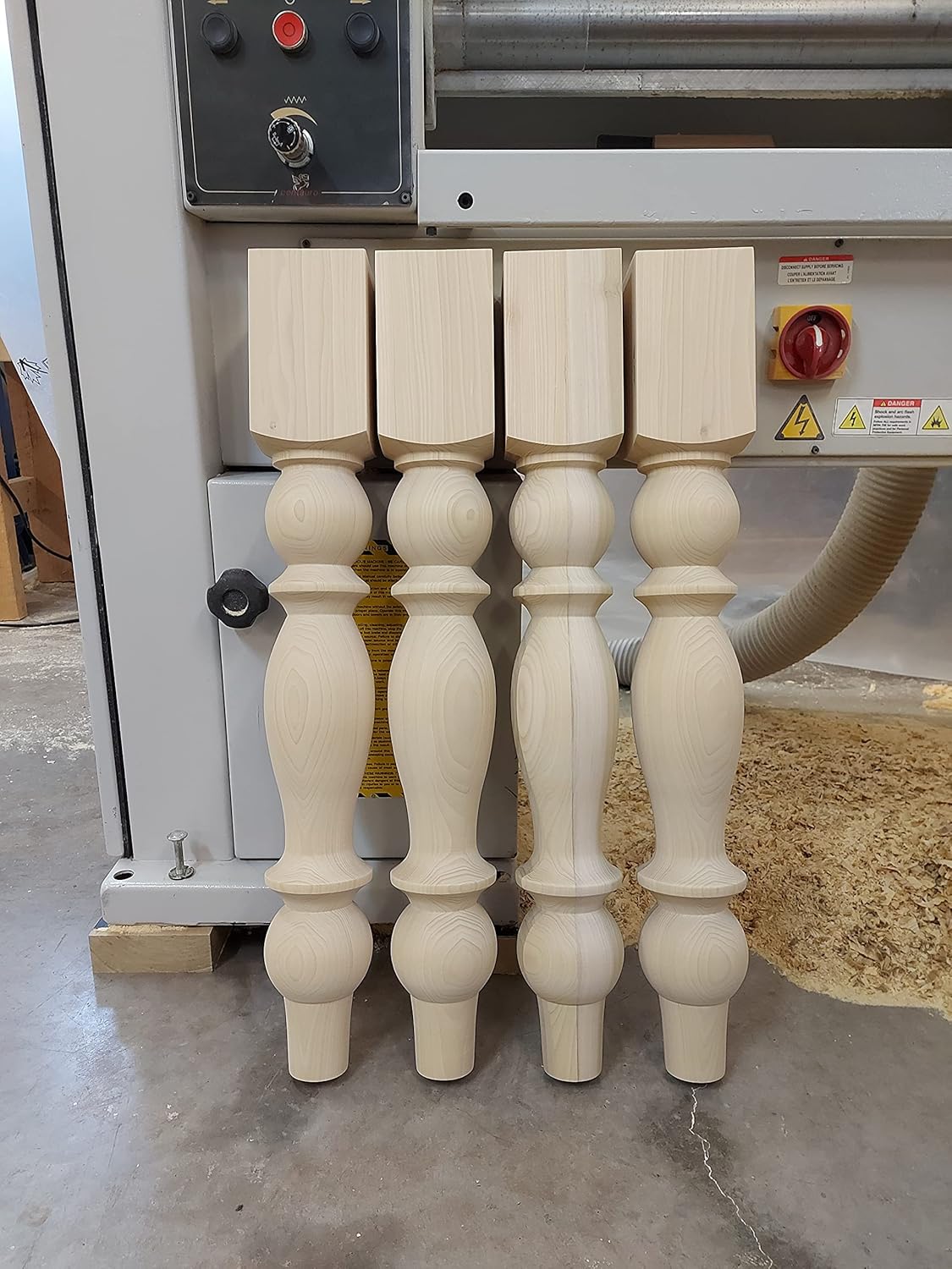 Wood Table Legs, French Country Dining Table Legs (Set of 4 Legs) Turned Table Legs, Furniture Legs, Farmhouse Table Legs, Chunky Table Legs, DIY Table Legs, Made in Canada by Furnish Me Country