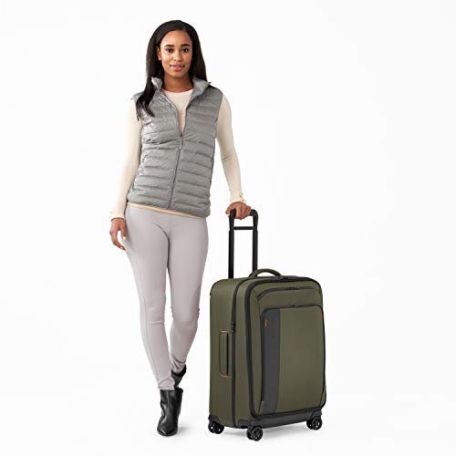 Briggs & Riley Domestic 22" Carry On Expandable Spinner - Luggage for Travel, Suitcases with Wheels, Softside Rolling Bag for Men & Women, Self-Repairing Zipper - ZDX Collection, Hunter