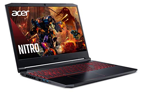 Acer Nitro 5 AN515-45-R83Z Gaming Laptop, AMD Ryzen 5 5600H Hexa-Core Processor | NVIDIA GeForce GTX 1650 | 15.6" FHD 144Hz IPS Display | 8GB DDR4 | 256GB NVMe SSD | WiFi 6 | Backlit Keyboard