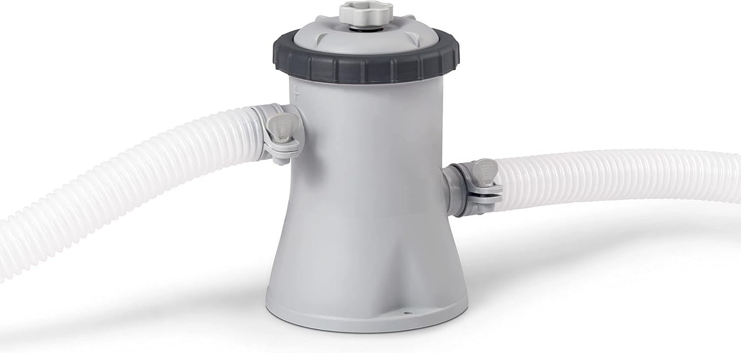 INTEX 28635EG C1500 Krystal Clear Cartridge Filter Pump for Above Ground Pools, 1500 GPH Pump Flow Rate