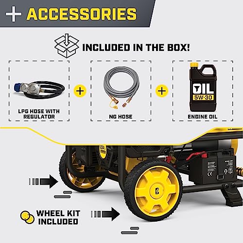 Champion Power Equipment 5000-Watt Electric Start Tri Fuel RV Ready Portable Generator with CO Shield