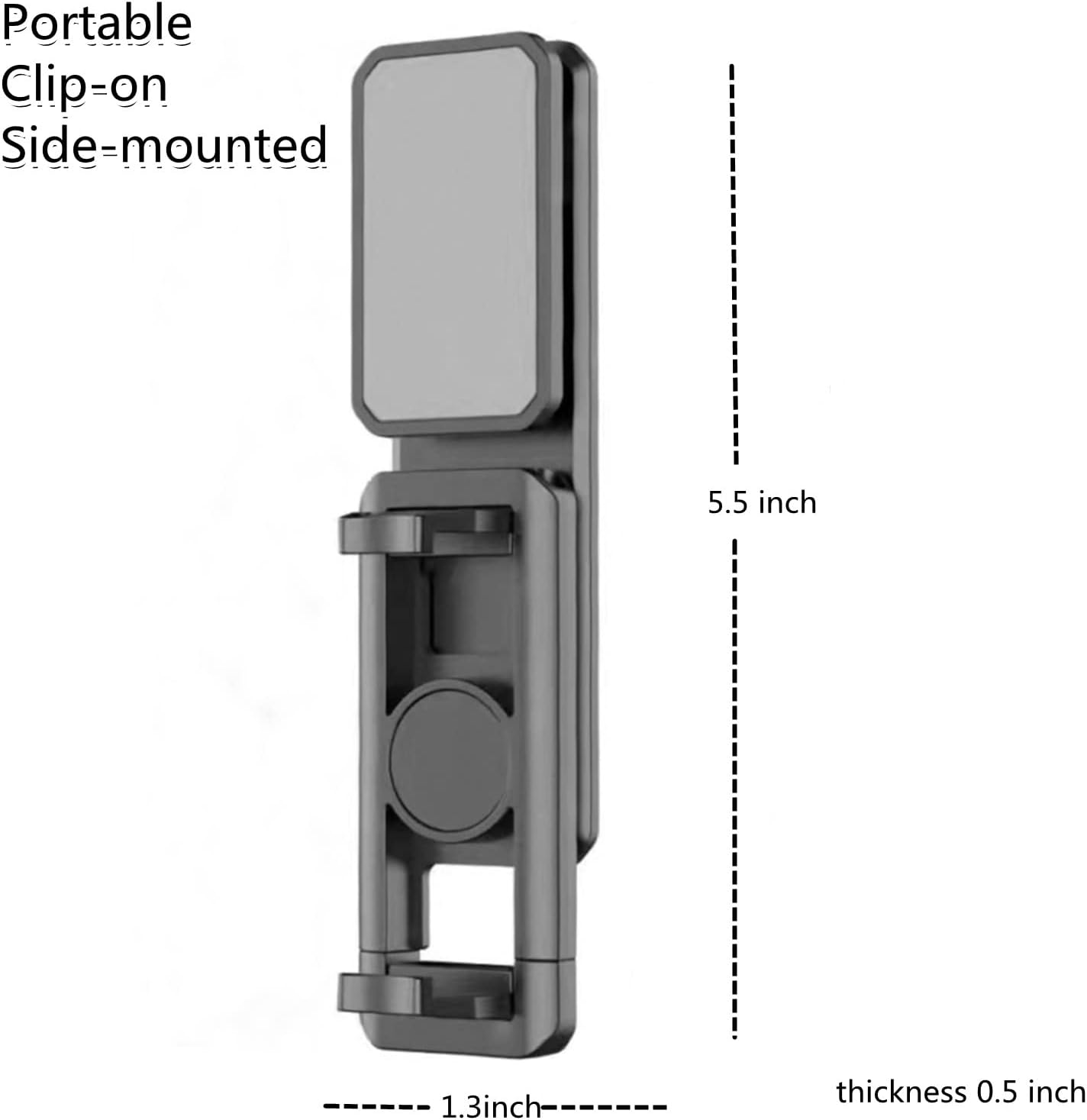 Mobile Phone Holder,Laptop Phone Holder, WUZMINR Adjustable Laptop Side Mount Clip, Laptop Stand Computer Monitor Expansion Bracket, Monitor Side Mount Clip for Laptop Or Desktop Or Car