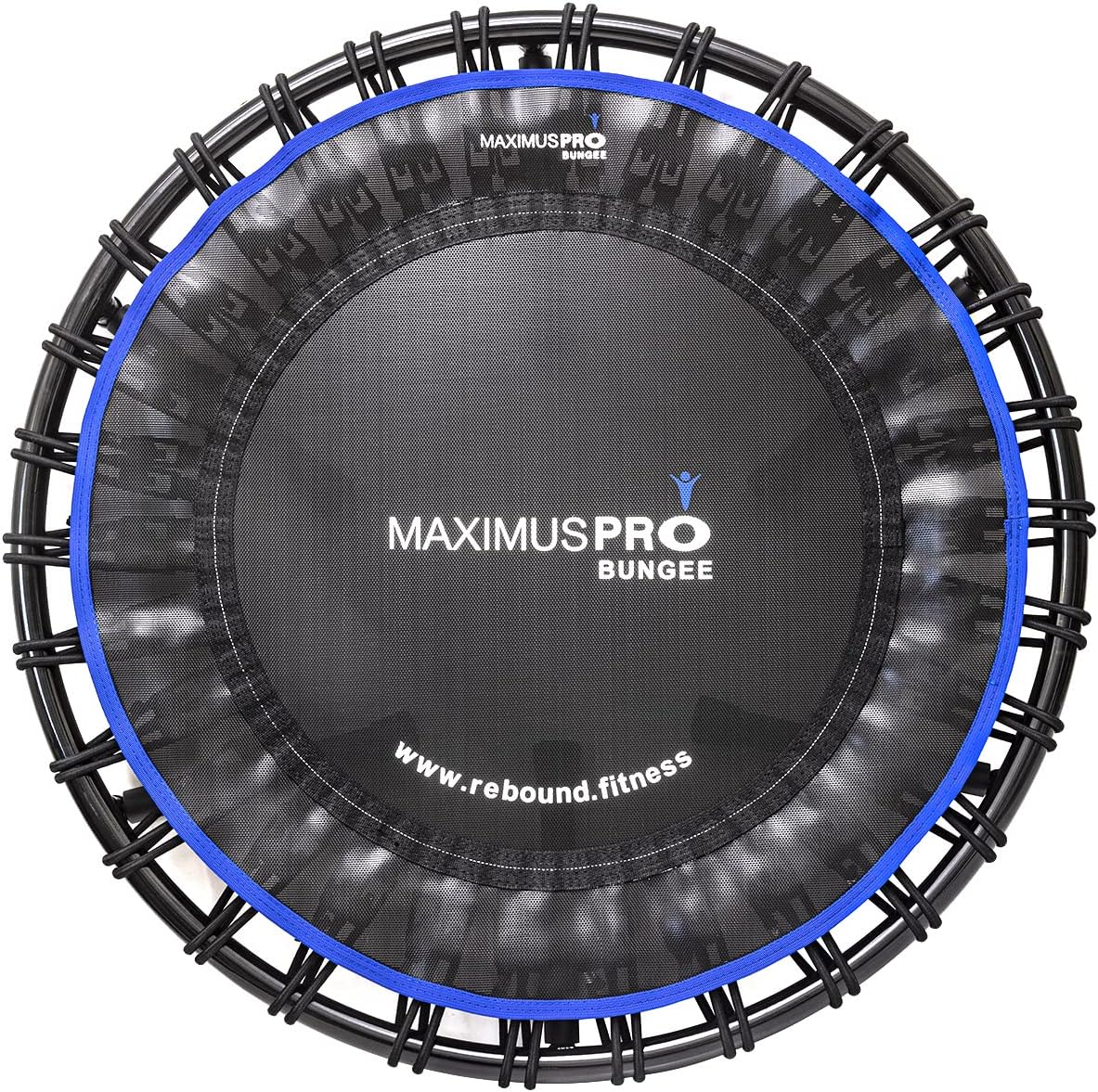 Maximus Pro Bungee Rebounder | Stronger Quieter & Softer Bounce | 40'' Mini Trampoline Ready Assembled for Adults & Children | Max 400lb | DVD+ Videos