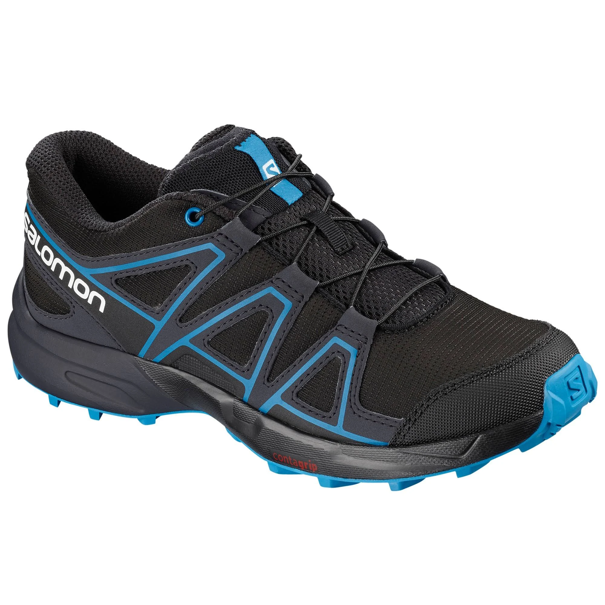 Salomon Kids Speedcross J (6 Black/Graphite/Hawaiian Surf)