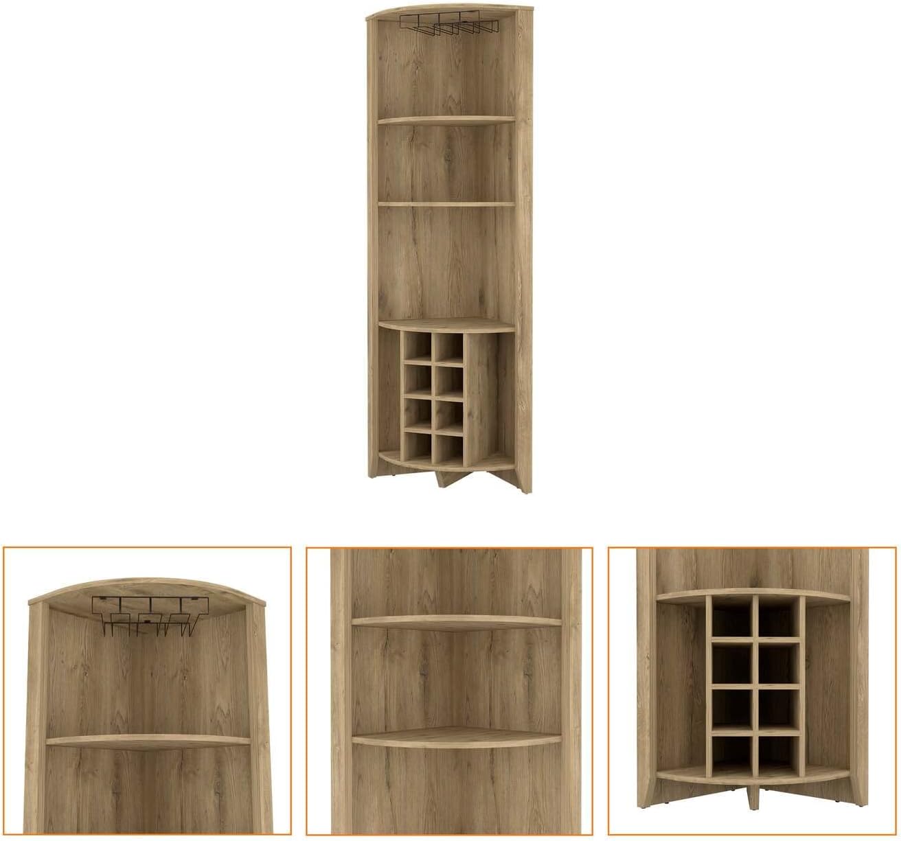 Boahaus Stanley Bar Cabinet (Macadamia)