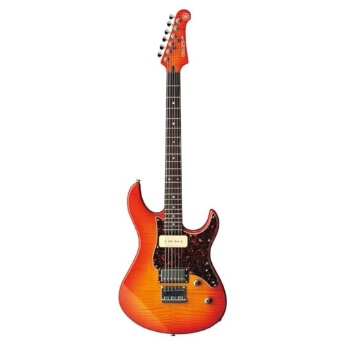 YAMAHA 6 String Solid-Body Electric Guitar, Right, Translucent Black, 612VII (PAC612VIIFM TBL)