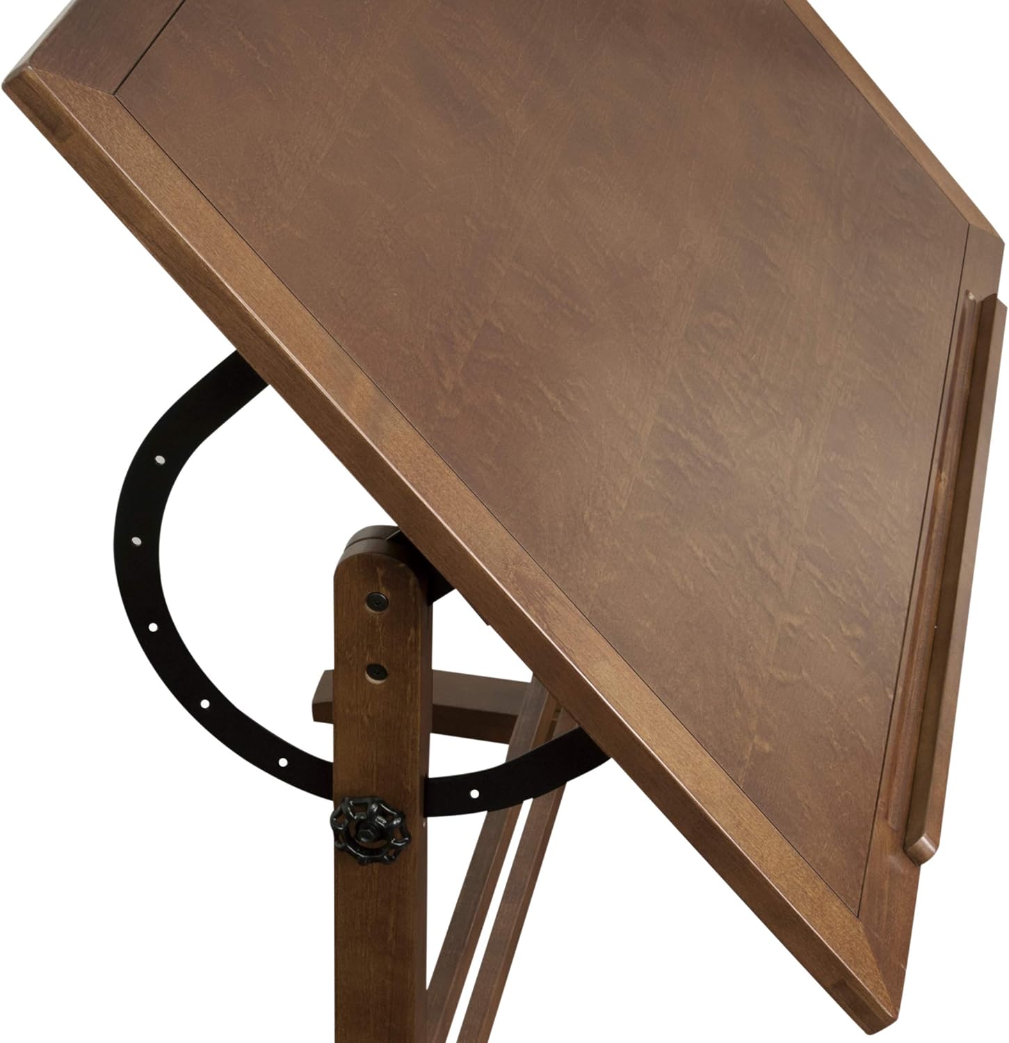 Studio Designs Vintage Drafting Table - Antique Design Solid Wood Drafting Table with Built-In Pencil Groove and Pencil Ledge - Angle Adjustable Work Surface