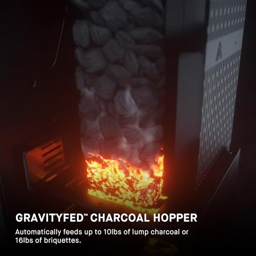 Masterbuilt? Gravity Series? 800 Digital Charcoal Grill, Griddle and Smoker with Digital Control, App Connectivity and 800 Cooking Square Inches in Black, Model MB20040221