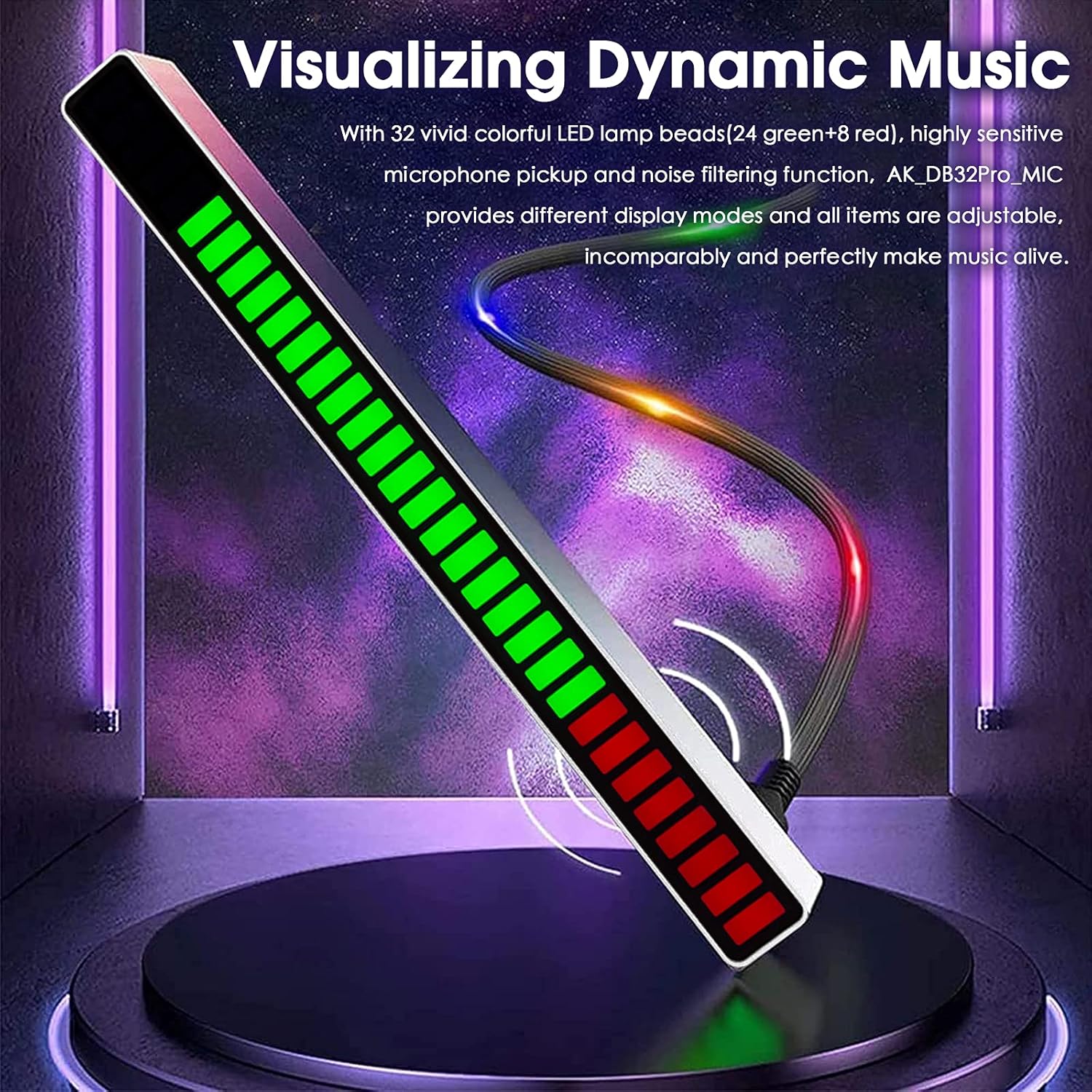 [Upgrade] Nobsound 32-Bit MIC Sound Level Indicator Music Spectrum Meter Audio Display Visualizer