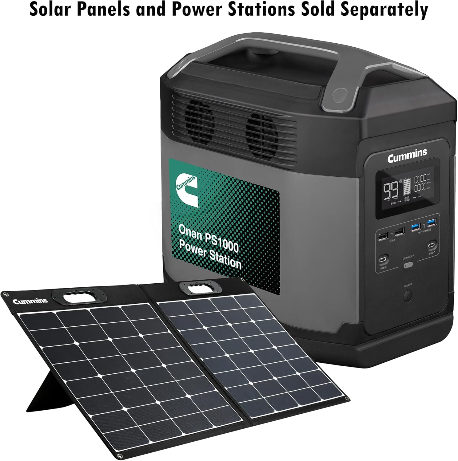 Cummins Onan PS1000 Power Station Lithium-ion Battery Power Inverter Generator with 3000 Peak Watts, 1500 Running Watts and Multiple Charging Options for a Mobile Lifestyle