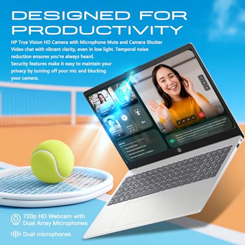HP 15.6 Touchscreen Laptop Computer for Business & Student, w/Office Lifetime, Intel 13th Gen Core i3(Up to 4.5GHz), HD Touch Display, 64GB RAM, 2TB SSD, AI Copilot, Win 11 Pro, External DVD Drive