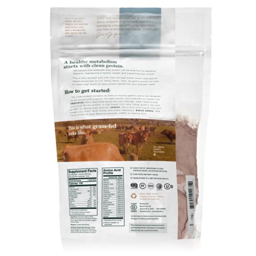 Natural Force Grass Fed Organic Whey Protein Powder – Non GMO Verified, Humane Certified & Lab Tested for Toxins – Pure & Unflavored – Keto Friendly, Low Carb, and Kosher – 5 Pound A2 Protein