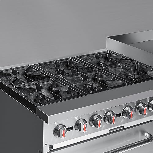 KoolMore 60 in. 6 Burner Commercial Range with 24 in. Griddle