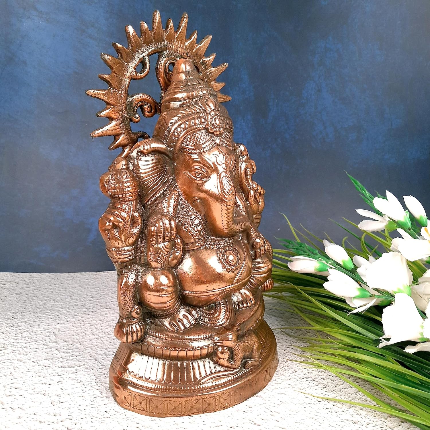 Apka Mart The Online Shop Lord Ganesha/Ganpati Statue | Decorative Religious Idol - Metal (15 Inch/Bronze) for Home & Office Decor, Feng Shui, Vastu, Entrance & Gifts