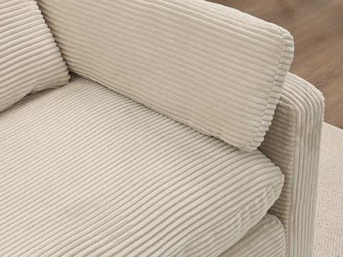 Modular Sectional Sofa, Cloud Couches with Fluffy Corduroy, Convertible U Shaped Couch with Ottomans, Comfy Oversized 4 Seater Sofa Couch Set with Chaise for Living Room