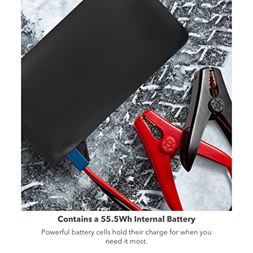Halo Bolt ACDC Max 55500 mWh - Portable Phone Laptop Charger Car Jump Starter with Outlet, LCD Display, Flood Light and Car Charger