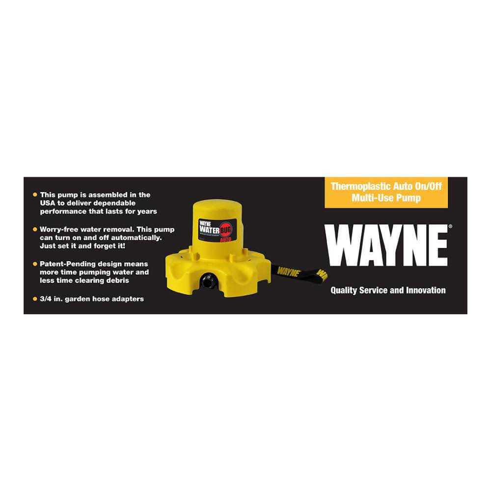 Wayne Waterbug Auto 1/4 HP Utility Pump - Shop Hardware Tools Online Store